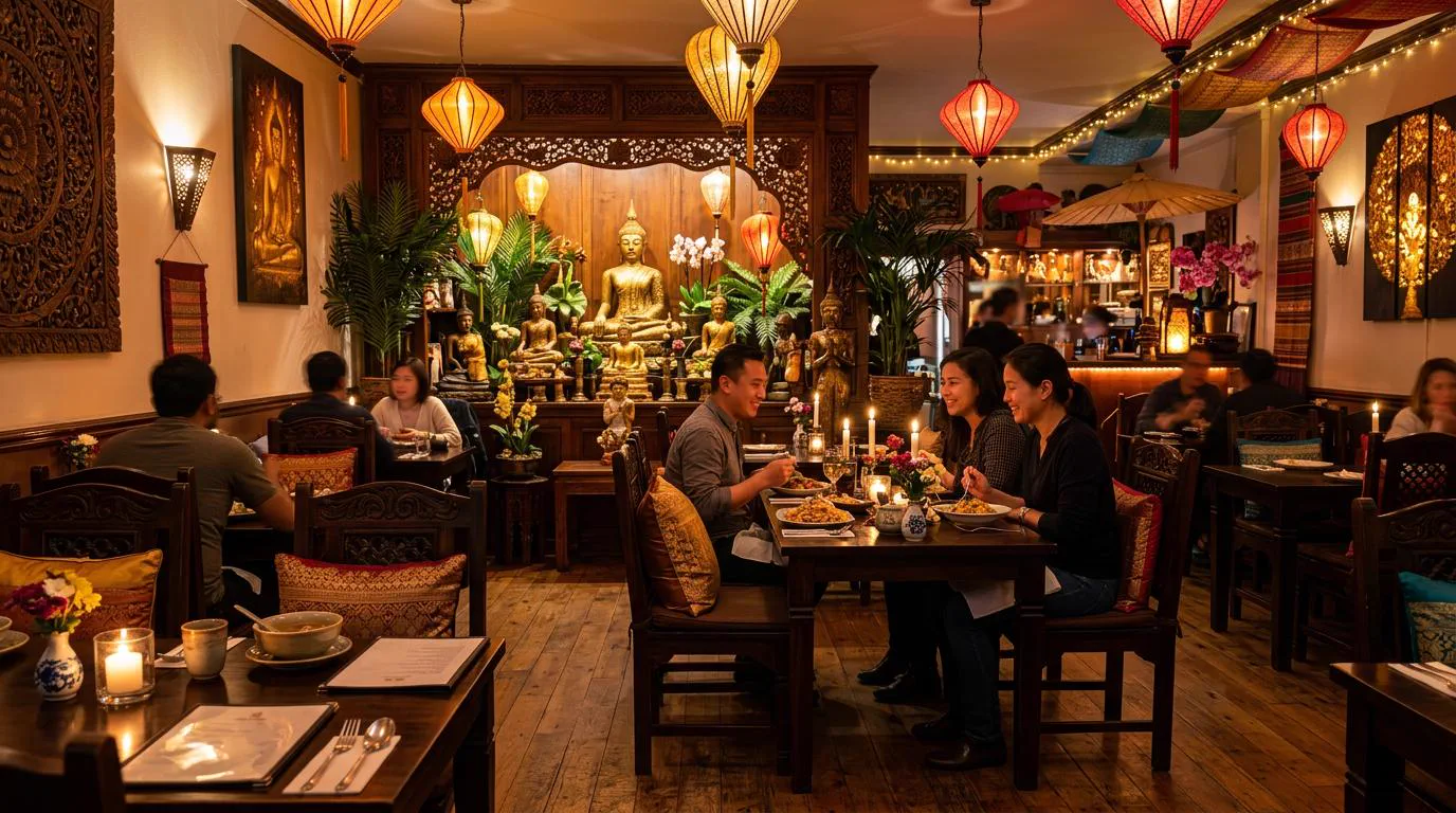 Salle du restaurant A Pattaya 91 - Ambiance thaïlandaise authentique